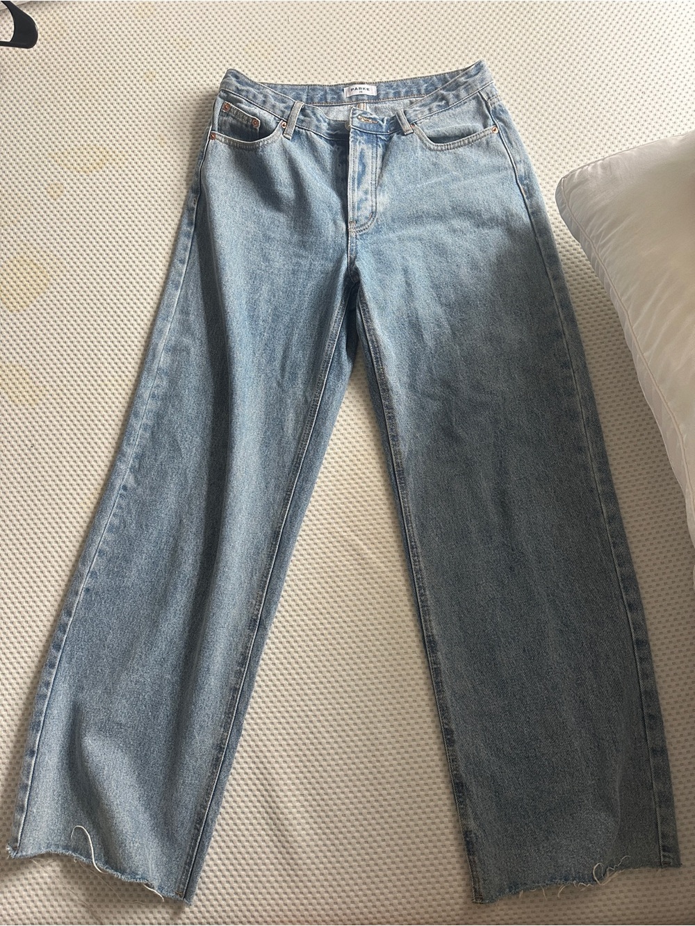 High-Rise Light Blue Wide-Leg Women's Jeans